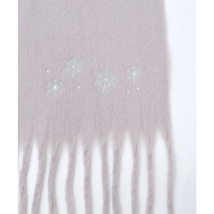 雪の結晶刺繍ストール | axes femme | 詳細画像17 