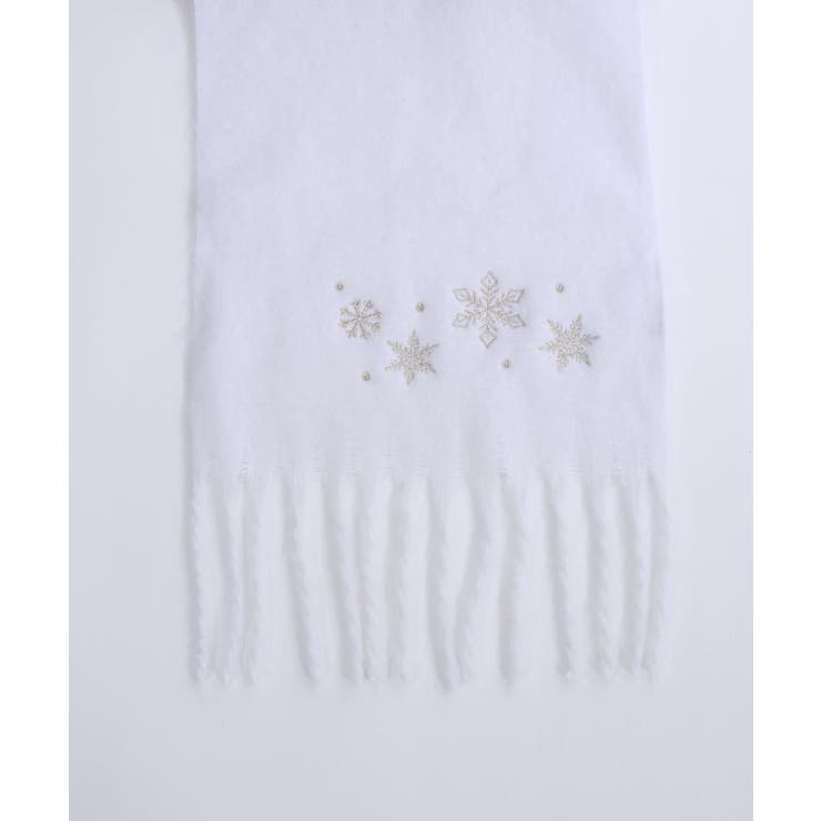 雪の結晶刺繍ストール | axes femme | 詳細画像5 