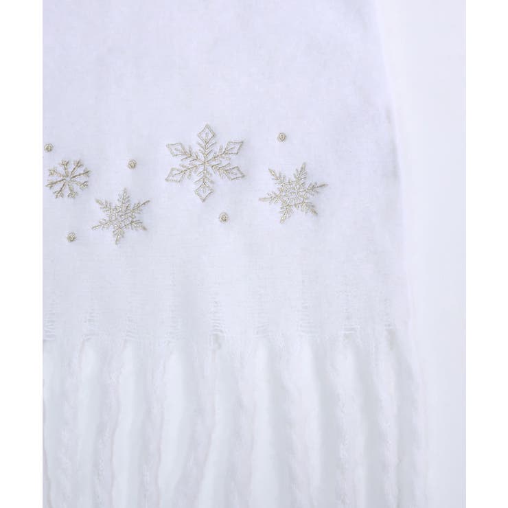 雪の結晶刺繍ストール | axes femme | 詳細画像6 