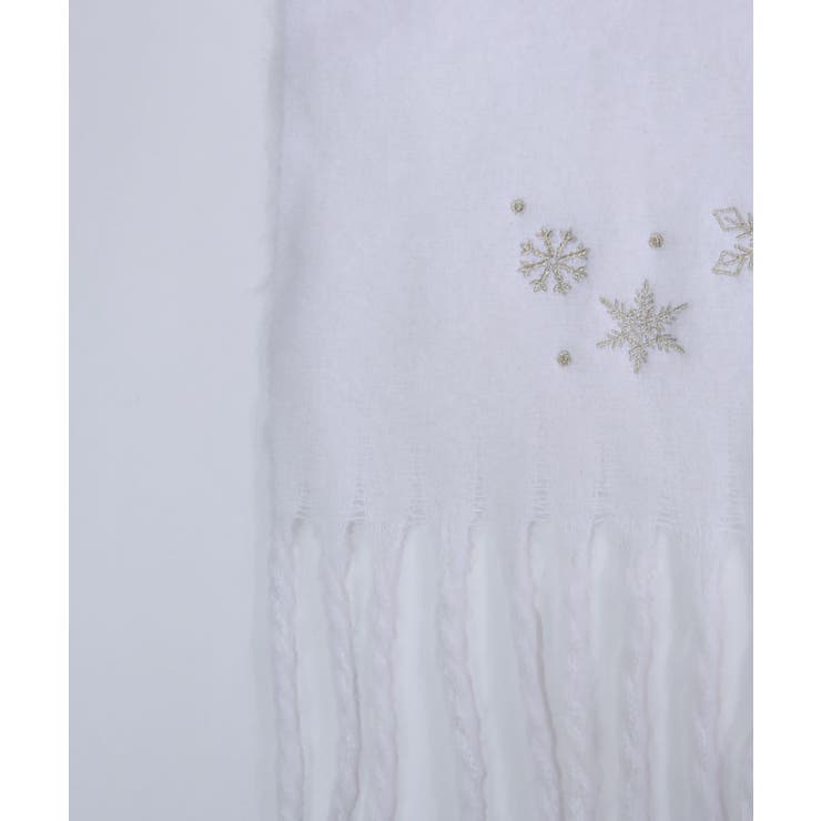 雪の結晶刺繍ストール | axes femme | 詳細画像7 