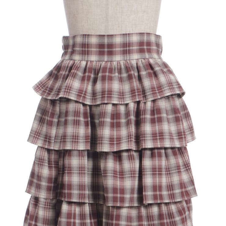 チェック柄ティアードスカート | axes femme | 詳細画像12 