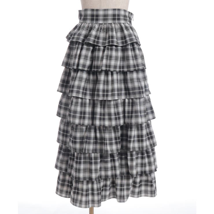 チェック柄ティアードスカート | axes femme | 詳細画像15 