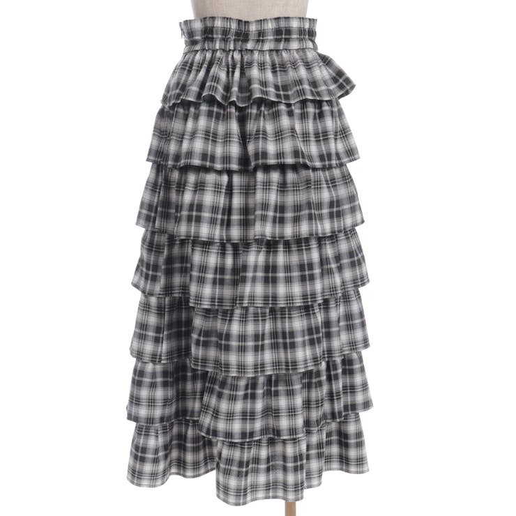 チェック柄ティアードスカート | axes femme | 詳細画像17 