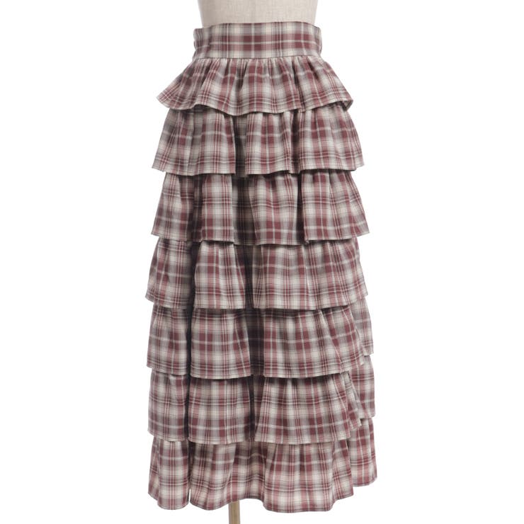 チェック柄ティアードスカート | axes femme | 詳細画像7 