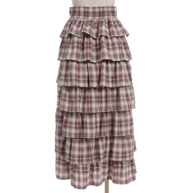 チェック柄ティアードスカート | axes femme | 詳細画像9 