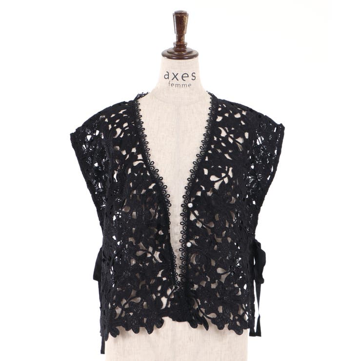 ケミカルレースベスト[品番：IGAW0000215]｜axes femme（アクシーズ