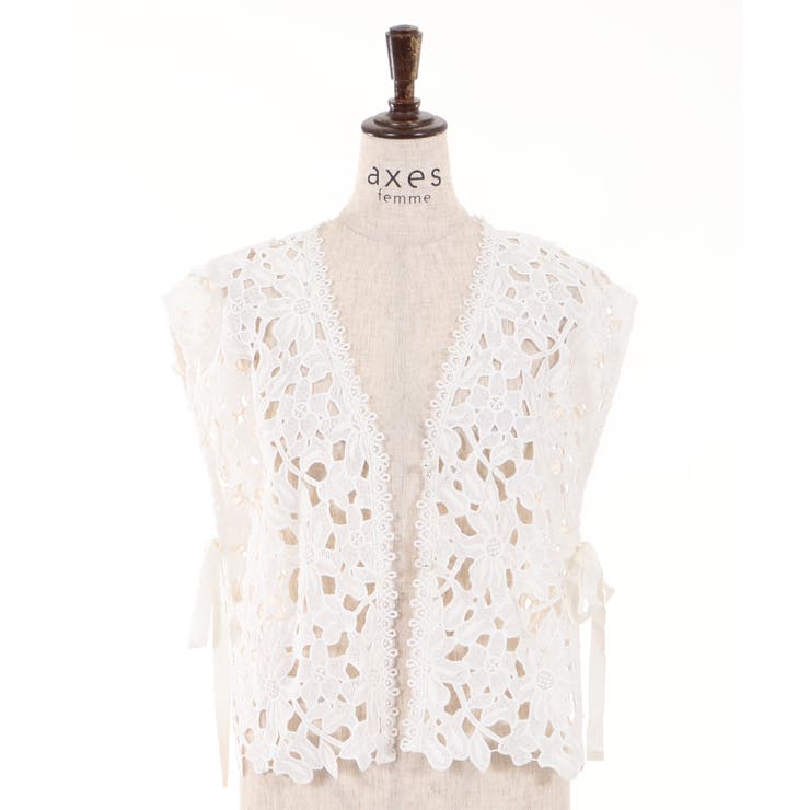 ケミカルレースベスト[品番：IGAW0000215]｜axes femme（アクシーズ