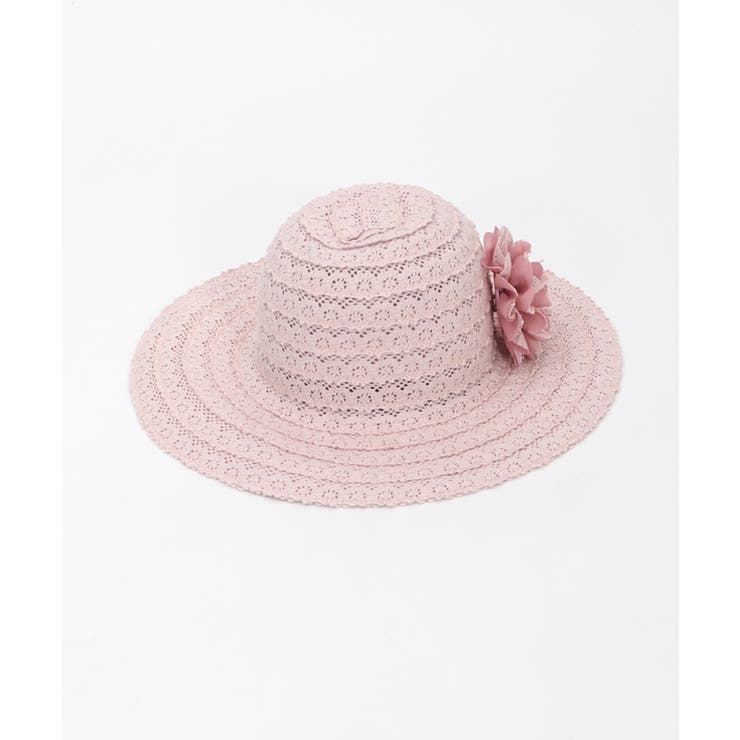 お花コサージュ付レースＨＡＴ[品番：IGAW0001949]｜axes femme