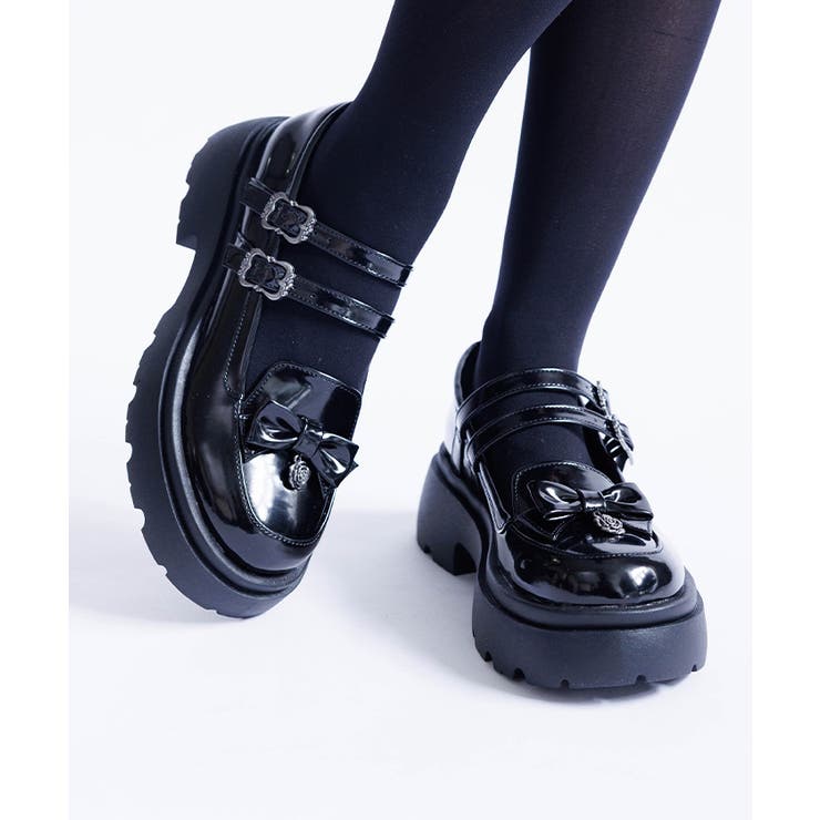 Ｗストラップリボンローファー | axes femme | 詳細画像2 