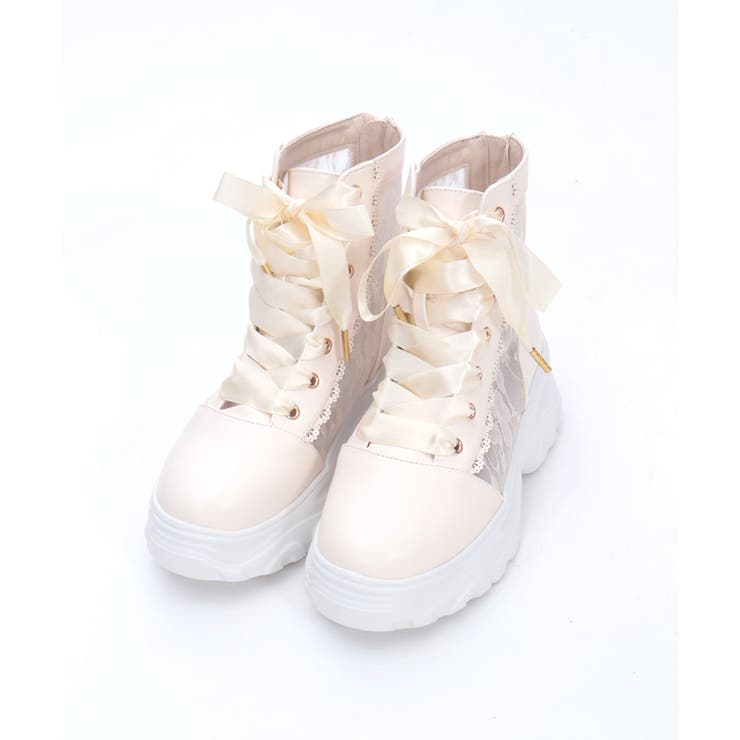 レースハイカットスニーカー | axes femme | 詳細画像1 
