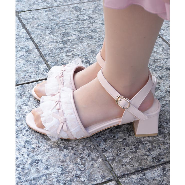 ドットチュールフリルサンダル | axes femme | 詳細画像6 
