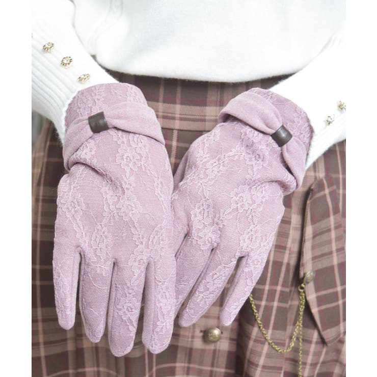 リボンデザイン総レース手袋[品番：IGAW0005613]｜axes femme
