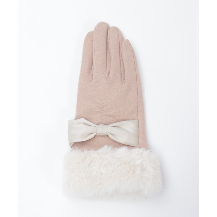 配色サテンリボンファー手袋 | axes femme | 詳細画像17 