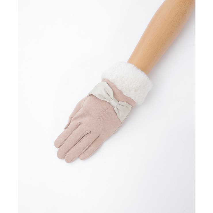 配色サテンリボンファー手袋 | axes femme | 詳細画像21 