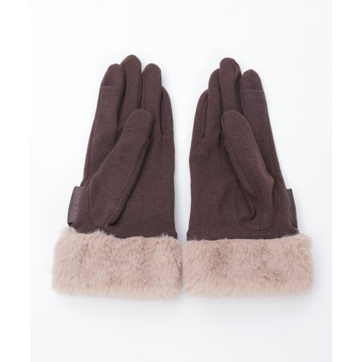 配色サテンリボンファー手袋 | axes femme | 詳細画像6 