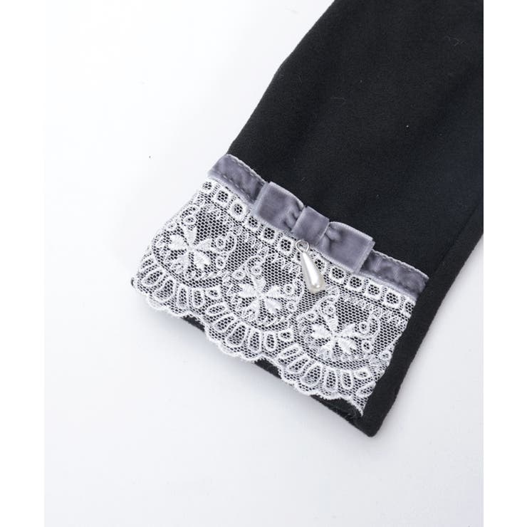 レース使いベロアリボン手袋 | axes femme | 詳細画像11 