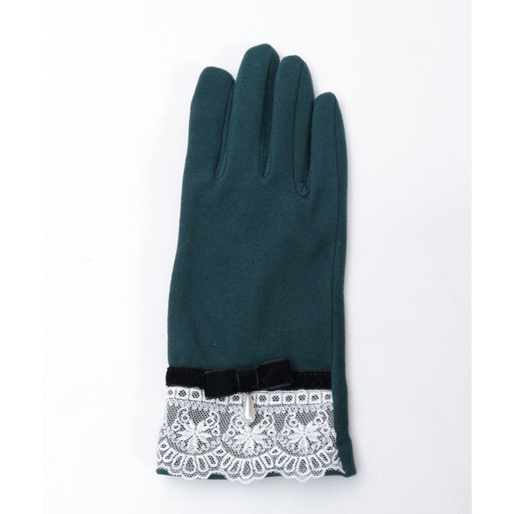 レース使いベロアリボン手袋 | axes femme | 詳細画像14 