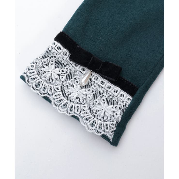 レース使いベロアリボン手袋 | axes femme | 詳細画像16 