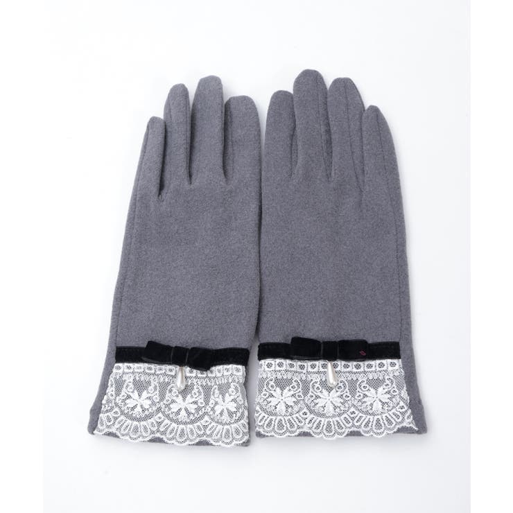 レース使いベロアリボン手袋 | axes femme | 詳細画像18 