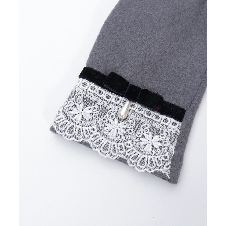 レース使いベロアリボン手袋 | axes femme | 詳細画像22 