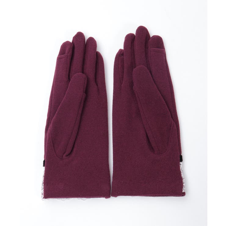 レース使いベロアリボン手袋 | axes femme | 詳細画像3 