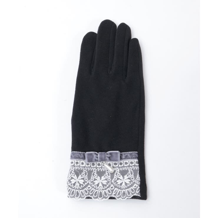 レース使いベロアリボン手袋 | axes femme | 詳細画像9 