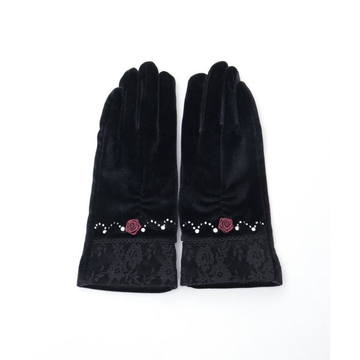 巻きバラ×レースベロア手袋 | axes femme | 詳細画像5 