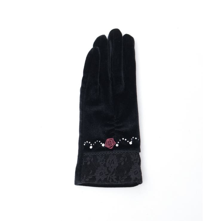 巻きバラ×レースベロア手袋 | axes femme | 詳細画像7 