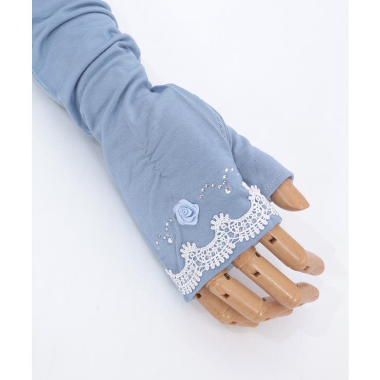 巻バラビジューＵＶロング手袋 | axes femme | 詳細画像15 