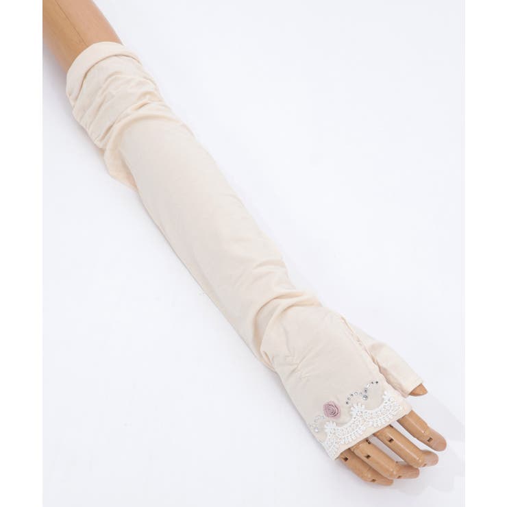 巻バラビジューＵＶロング手袋 | axes femme | 詳細画像22 