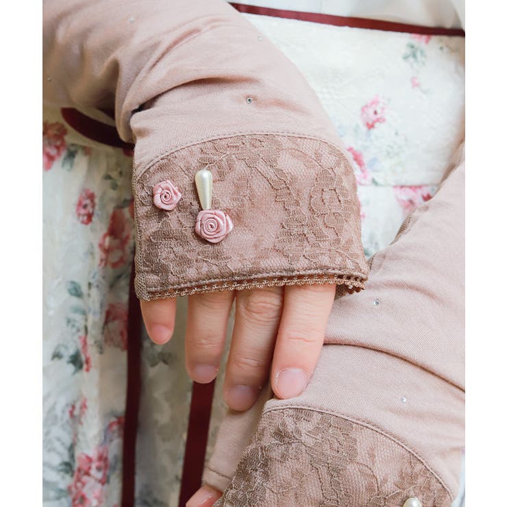 バラ×レースＵＶショート手袋 | axes femme | 詳細画像3 