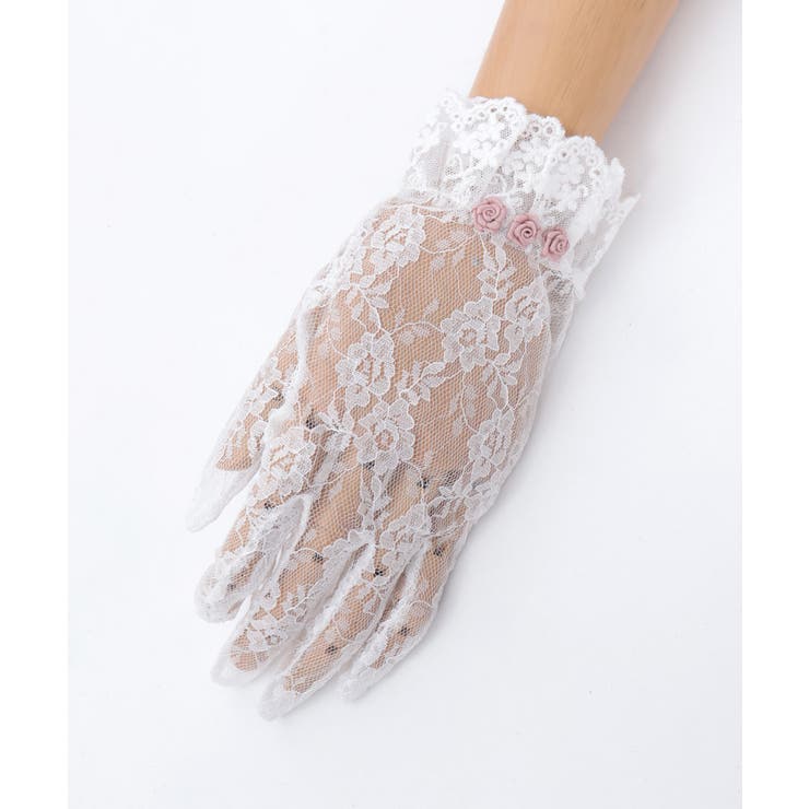 巻きバラレースグローブ | axes femme | 詳細画像19 