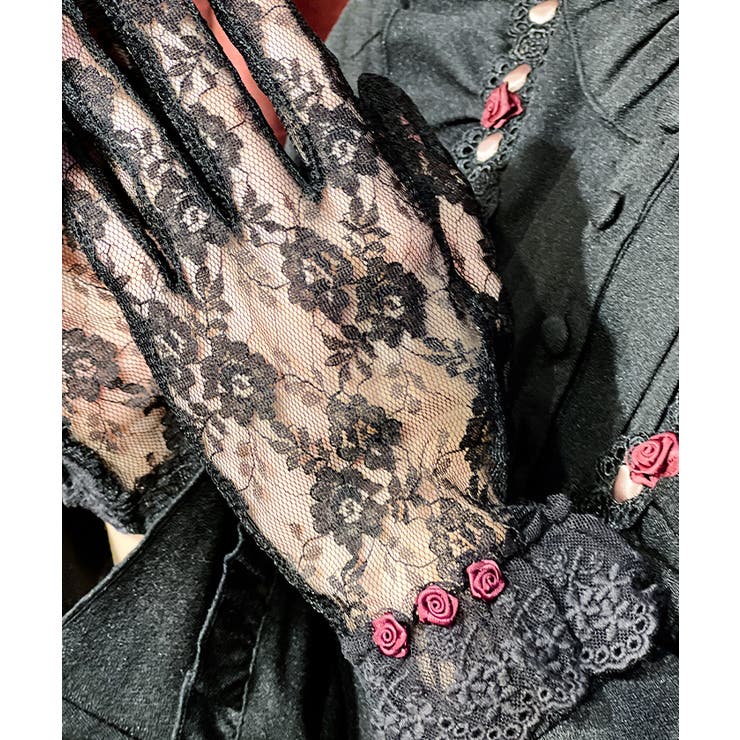 巻きバラレースグローブ | axes femme | 詳細画像3 