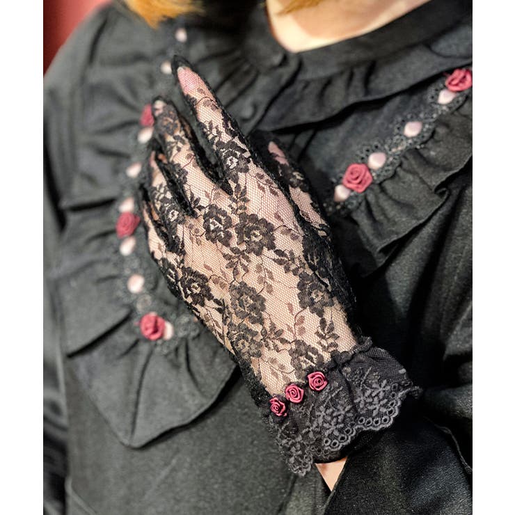 巻きバラレースグローブ | axes femme | 詳細画像4 