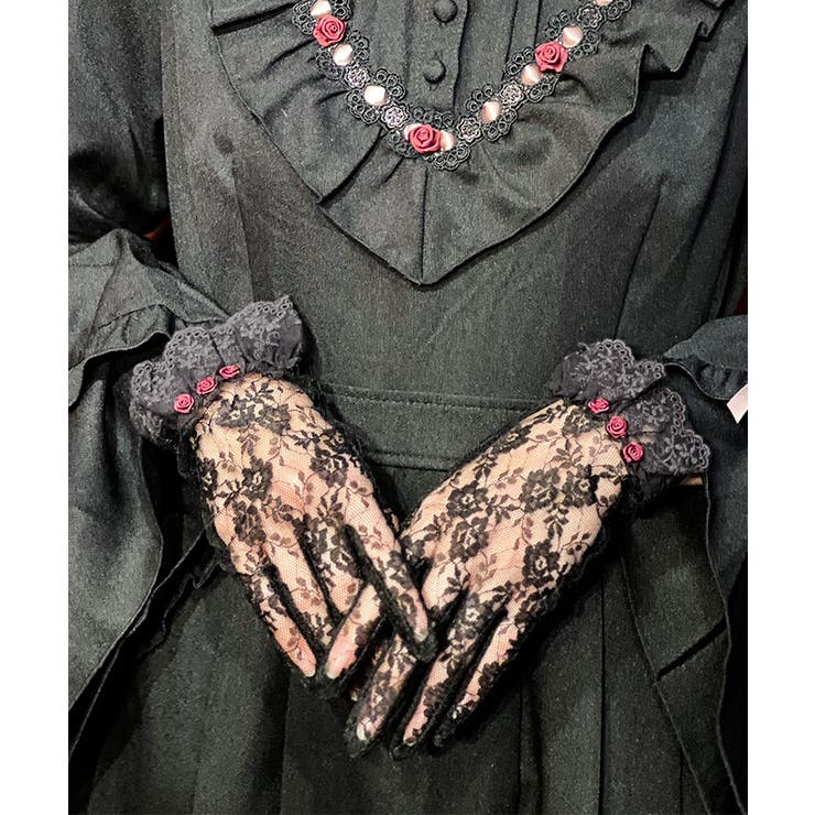 巻きバラレースグローブ | axes femme | 詳細画像6 