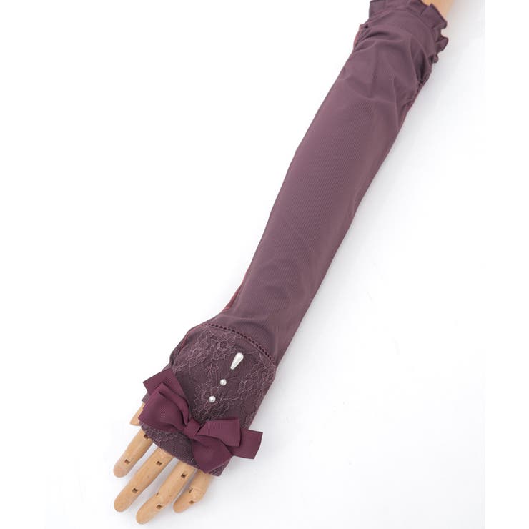 リボンデザインＵＶロング手袋 | axes femme | 詳細画像9 