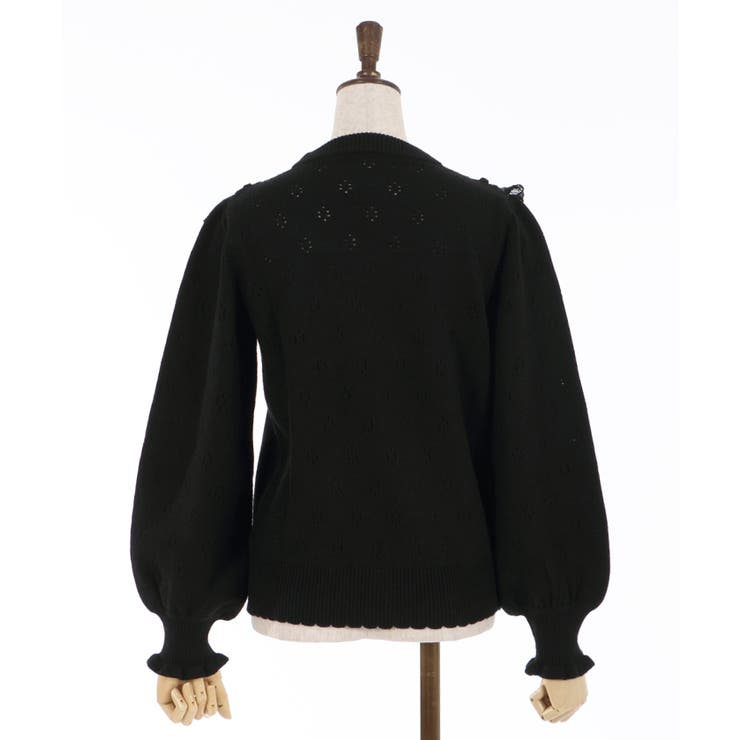ヨークレース切替ニットPO[品番：IGAW0001197]｜axes femme