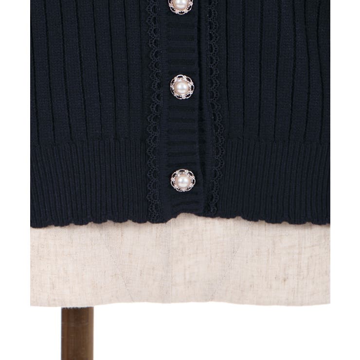 花刺繍ニットカーディガン[品番：IGAW0001459]｜axes femme