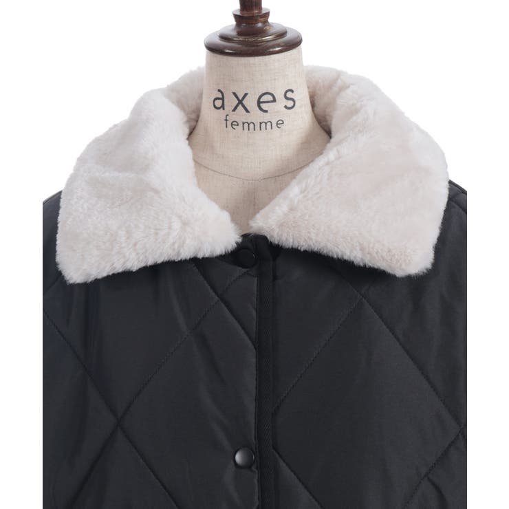 襟ファーキルトジャケット | axes femme | 詳細画像16 