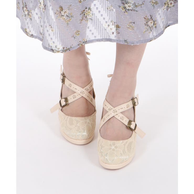 クロスベルトレースパンプス 品番 Igaw Axes Femme アクシーズファム のレディースファッション通販 Shoplist ショップリスト