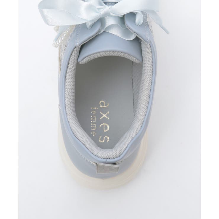 チャーム付レーススニーカー | axes femme | 詳細画像16 