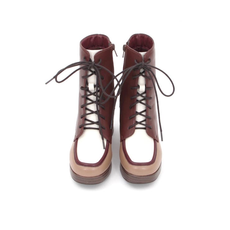 配色レースアップブーツ[品番：IGAW0002484]｜axes femme