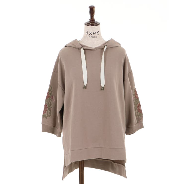 袖花刺繍パーカーPO[品番：IGAW0000161]｜axes femme
