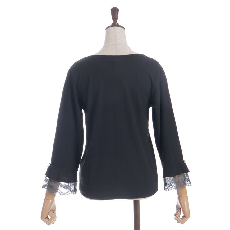 カラー刺繍チュールレースプルオーバー | axes femme | 詳細画像28 