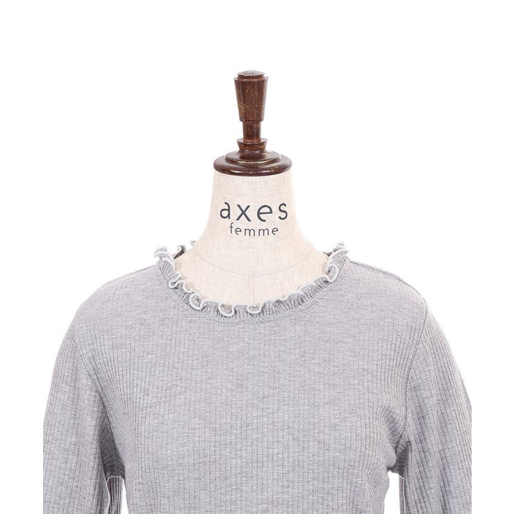 チュール刺繍カラーレースプルオーバー | axes femme | 詳細画像16 