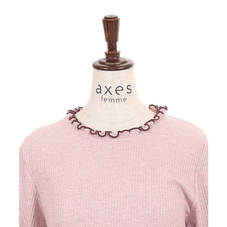 チュール刺繍カラーレースプルオーバー | axes femme | 詳細画像24 