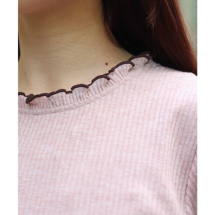チュール刺繍カラーレースプルオーバー | axes femme | 詳細画像7 
