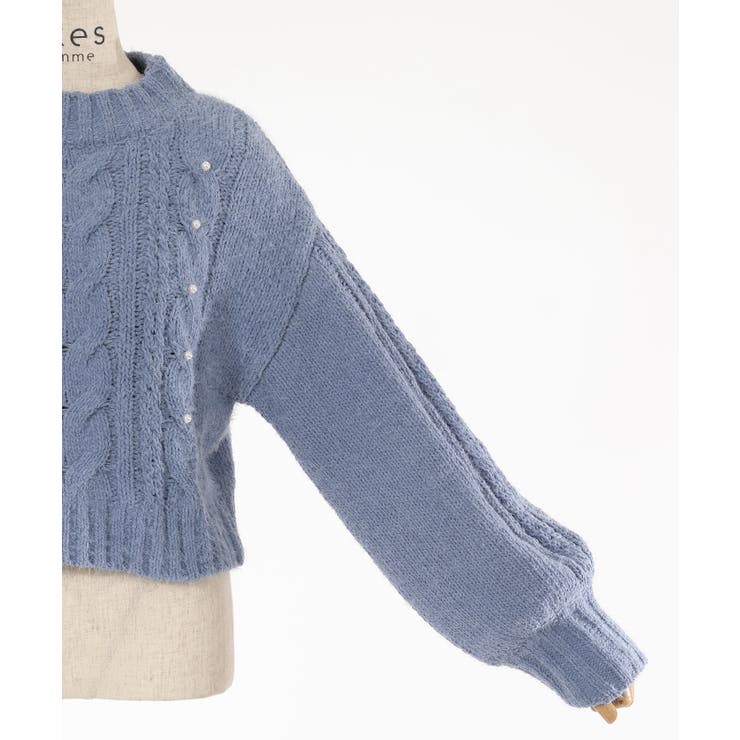 フェザー×モールニットプルオーバー[品番：IGAW0004280]｜axes femme