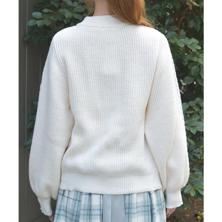 リボン×ケーブルニットＰＯ | axes femme | 詳細画像3 