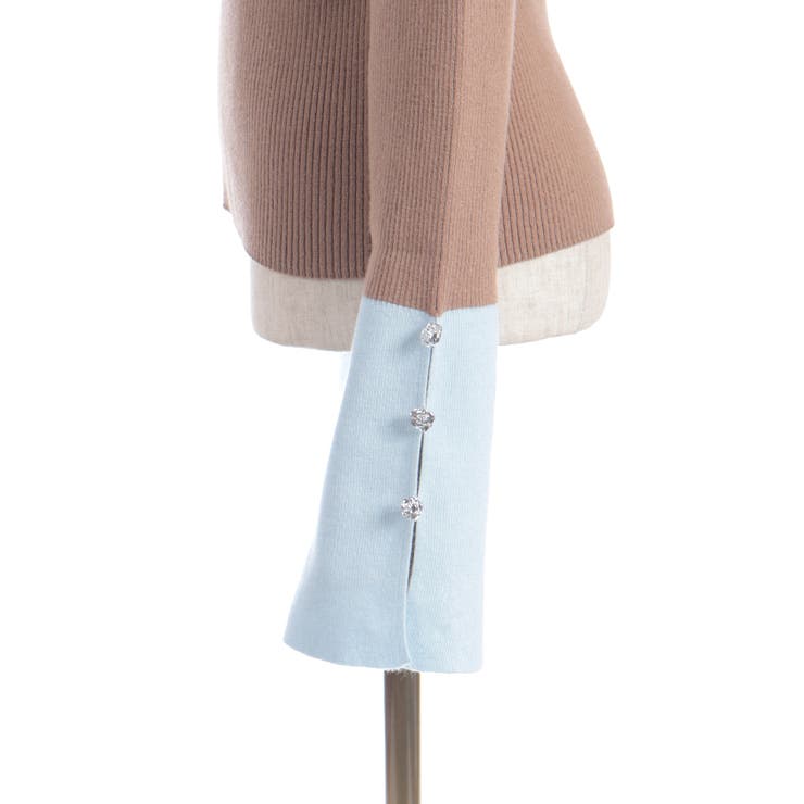 バイカラーニットプルオーバー | axes femme | 詳細画像11 